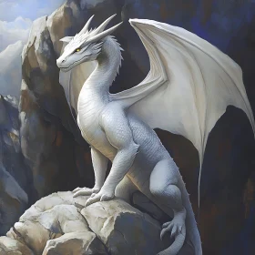 Serene Dominance: White Dragon Art