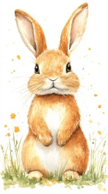 Cute Rabbit in Nature