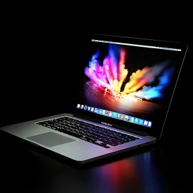 Colorful Display on Modern Laptop