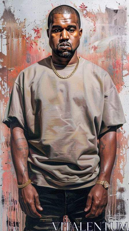 Kanye West Artistic Portrait AI Image