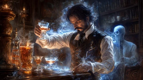 Enigmatic Brew: A Wizard's Potion