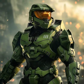 Armored Soldier Ready for Battle