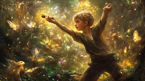 Boy and Butterflies