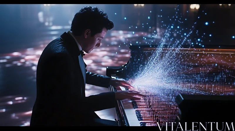 Magical Piano Performance AI Image