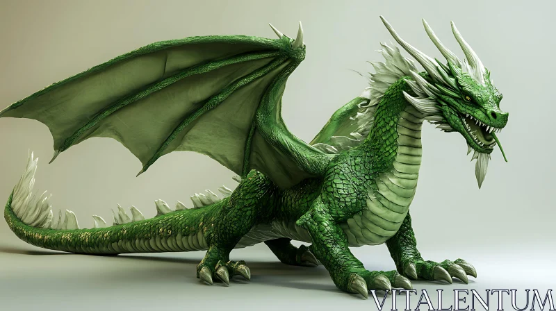 AI ART Emerald Dragon: A Mythical Creature