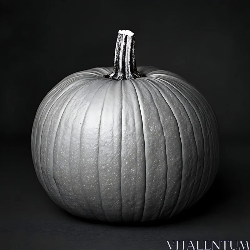 AI ART Monochrome Pumpkin Art