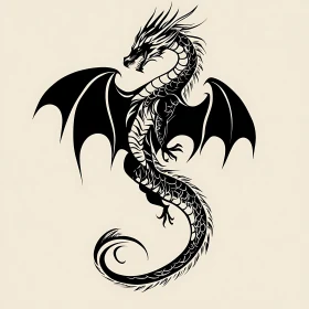 Stylized Dragon: A Tattoo Artwork