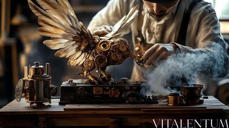 AI ART Mechanical Bird Creation