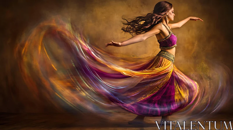 Woman's Dance in Motion AI Image