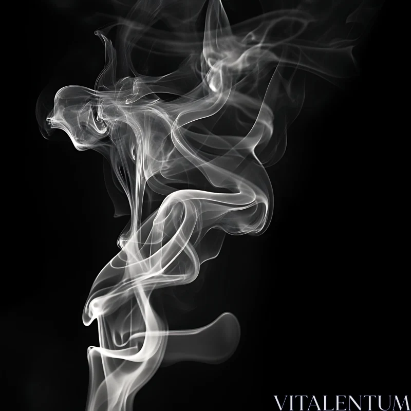 Abstract Smoke Art on Dark Background AI Image