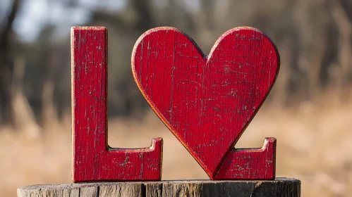 Heartfelt Wooden Love Decoration