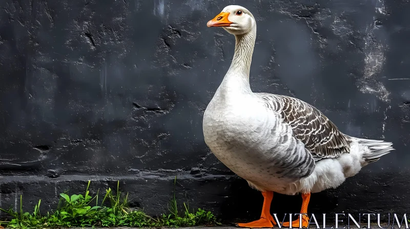 Majestic Goose in Urban Setting AI Image