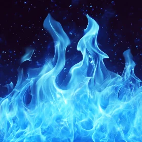 Mesmerizing Abstract Blue Flames