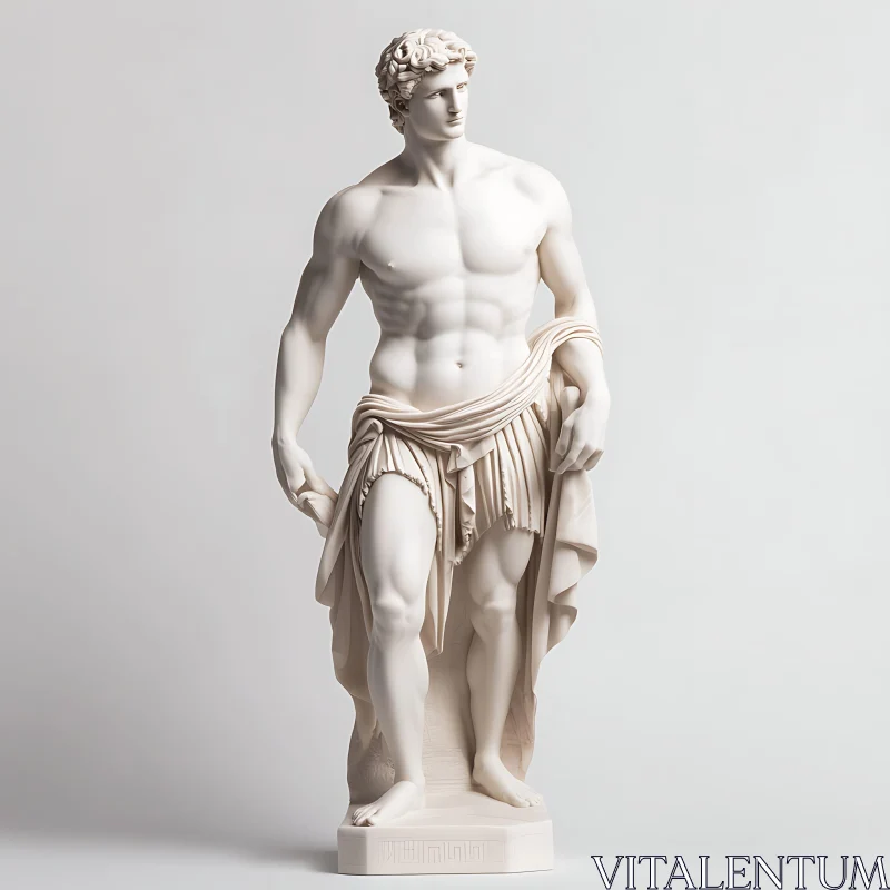 AI ART Ancient Greek Inspired Man Sculpture