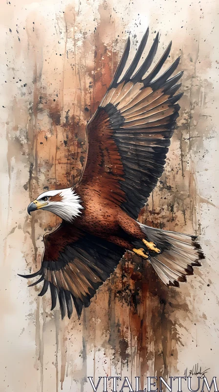 AI ART Regal Eagle Soaring Artwork