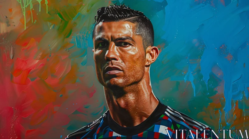 Portrait of Cristiano Ronaldo AI Image