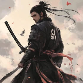 Warrior's Resolve: A Samurai's Portrait