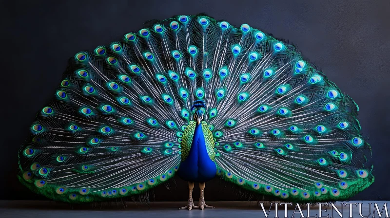 Majestic Peacock Feathers AI Image