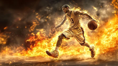 Athlete in Flames