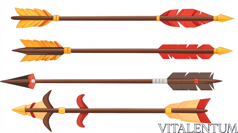 Assorted Arrow Set for Archery Enthusiasts AI Image