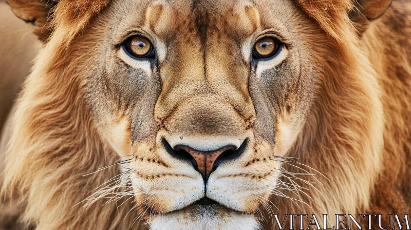 Lion Face Close-Up AI Image