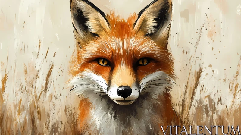 AI ART Artistic Fox Portrait in Nature