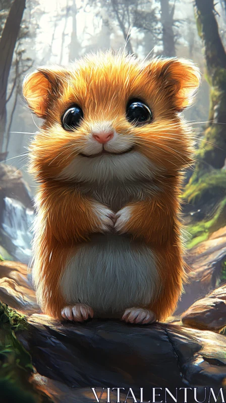 AI ART Charming Forest Hamster