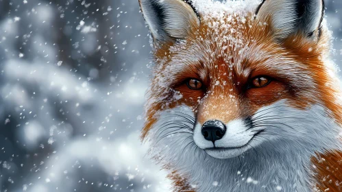 Snowy Fox Portrait