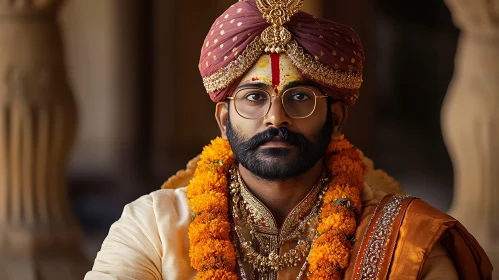 Portrait of Indian Gentleman with Turban