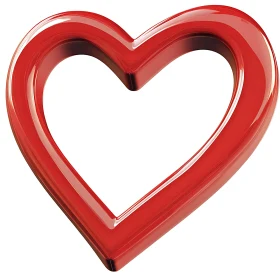 Glossy Red Heart Symbol