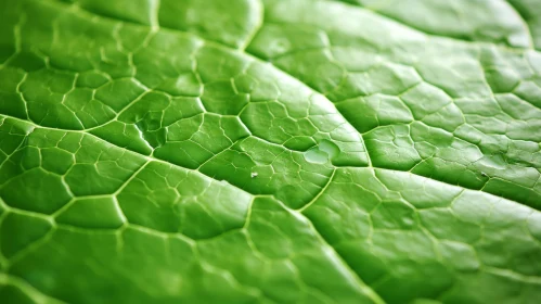 Close-up View of Dew-kissed Leaf