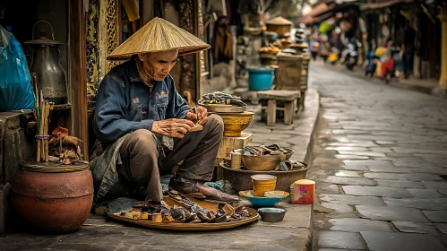 Craftsman in Traditional Setting