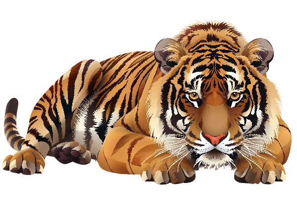 Elegant Tiger Art Design POD Design