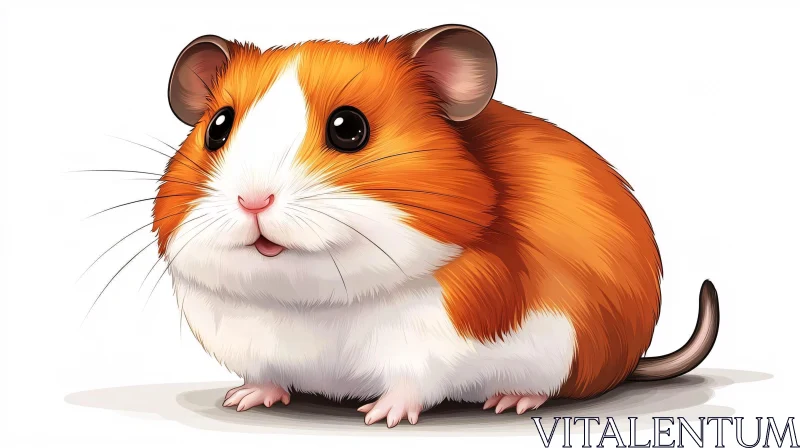 Cute Hamster Art AI Image