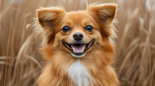 Smiling Dog Amidst Nature