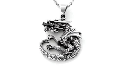 Silver Dragon Pendant