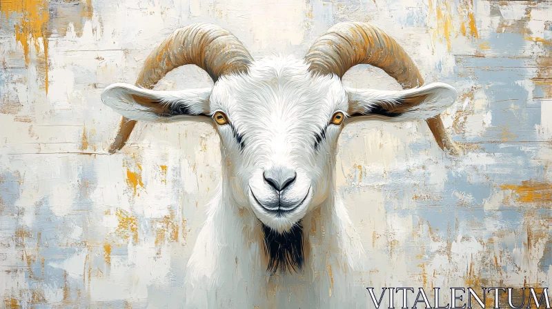 AI ART Serene Goat Portrait Art