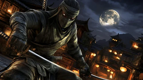 Mystic Ninja with Katana Art