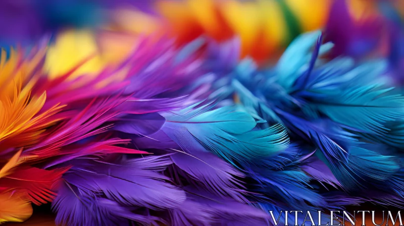 Spectrum of Feathers - Abstract Art in Ultraviolet Photography AI Image