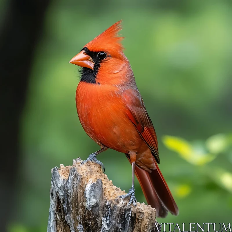 Northern Cardinal Portrait AI Image