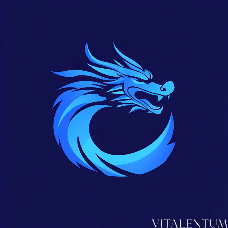 Azure Dragon Crest: A Symbol of Strength AI Image