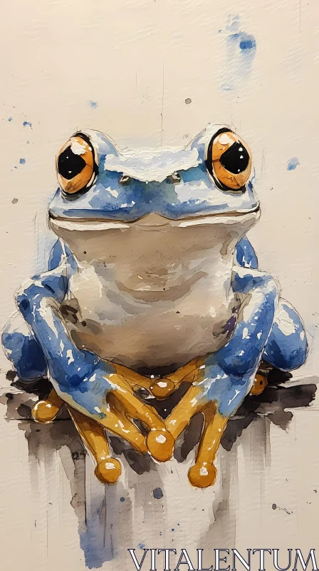 AI ART Colorful Frog Painting