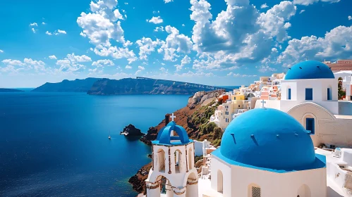 Picturesque Santorini Island Scene