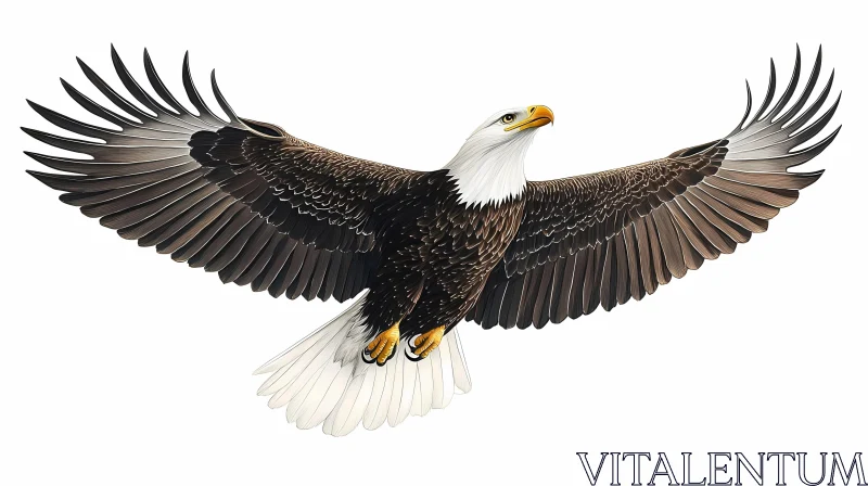 Eagle Soaring with Grace AI Image