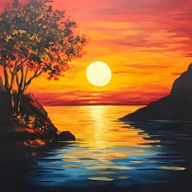 Tranquil Sunset Over Water