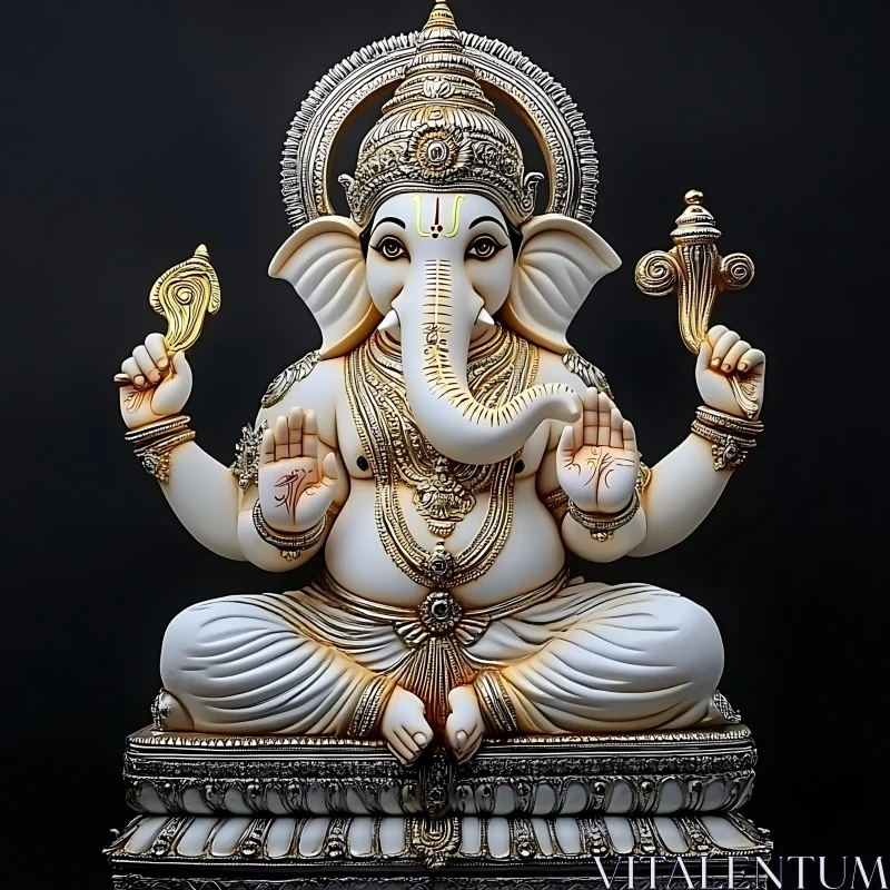 Ganesha: Embodiment of Wisdom and Prosperity AI Image