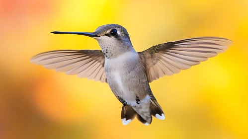 Hovering Hummingbird Close-Up