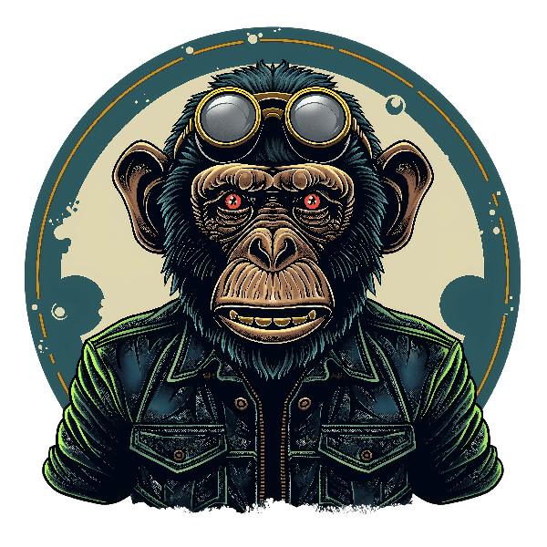 POD Design Stylish Monkey Graphic for Apparel