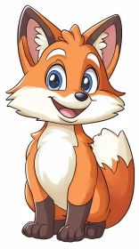 Happy Cartoon Fox