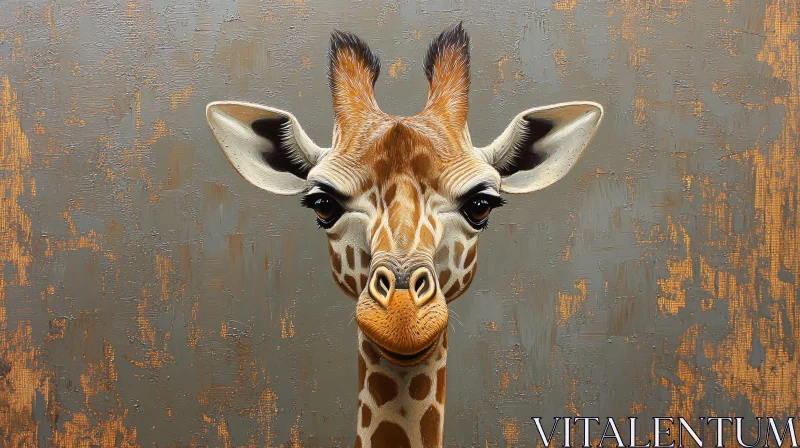 Giraffe Close-Up AI Image